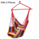 Hammock Chair Outdoor Garden Hammock Hanging Chair for Home Travel Camping Hiking Swing Canvas Stripe Hammock